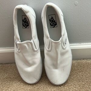 Vans Asher Canvas Triple White Slip-On Classic Shoe 508731 Men 10.5/Women 12